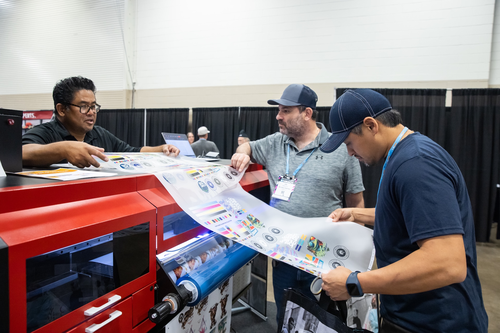 Direct-to-Film (DTF) printer at Impressions Expo Fort Worth, Texas