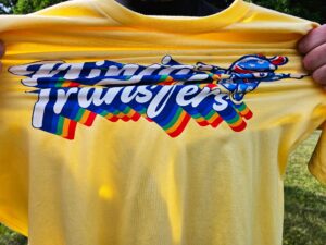 Ninja Transfers DTF transfer on a T-shirt