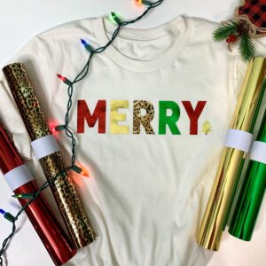 Custom decorated Christmas T-shirt