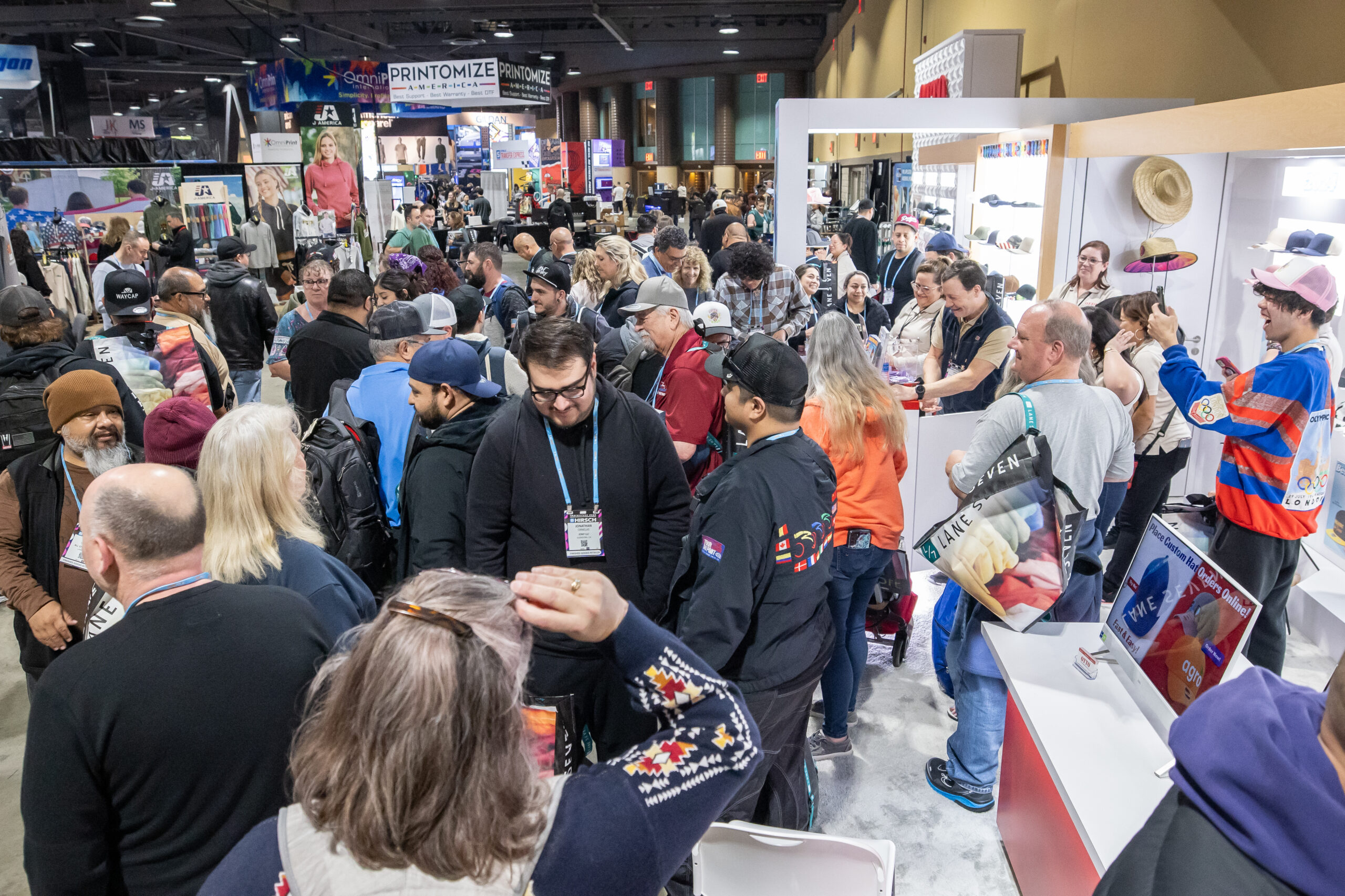 Impressions Expo 2024 decorated apparel industry trade show floor