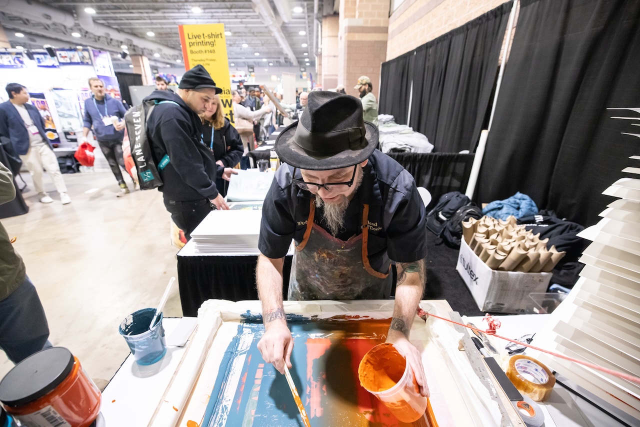 Brian Potash, of Philadelphia’s Devilfish Ink, at Impressions Expo Atlantic City
