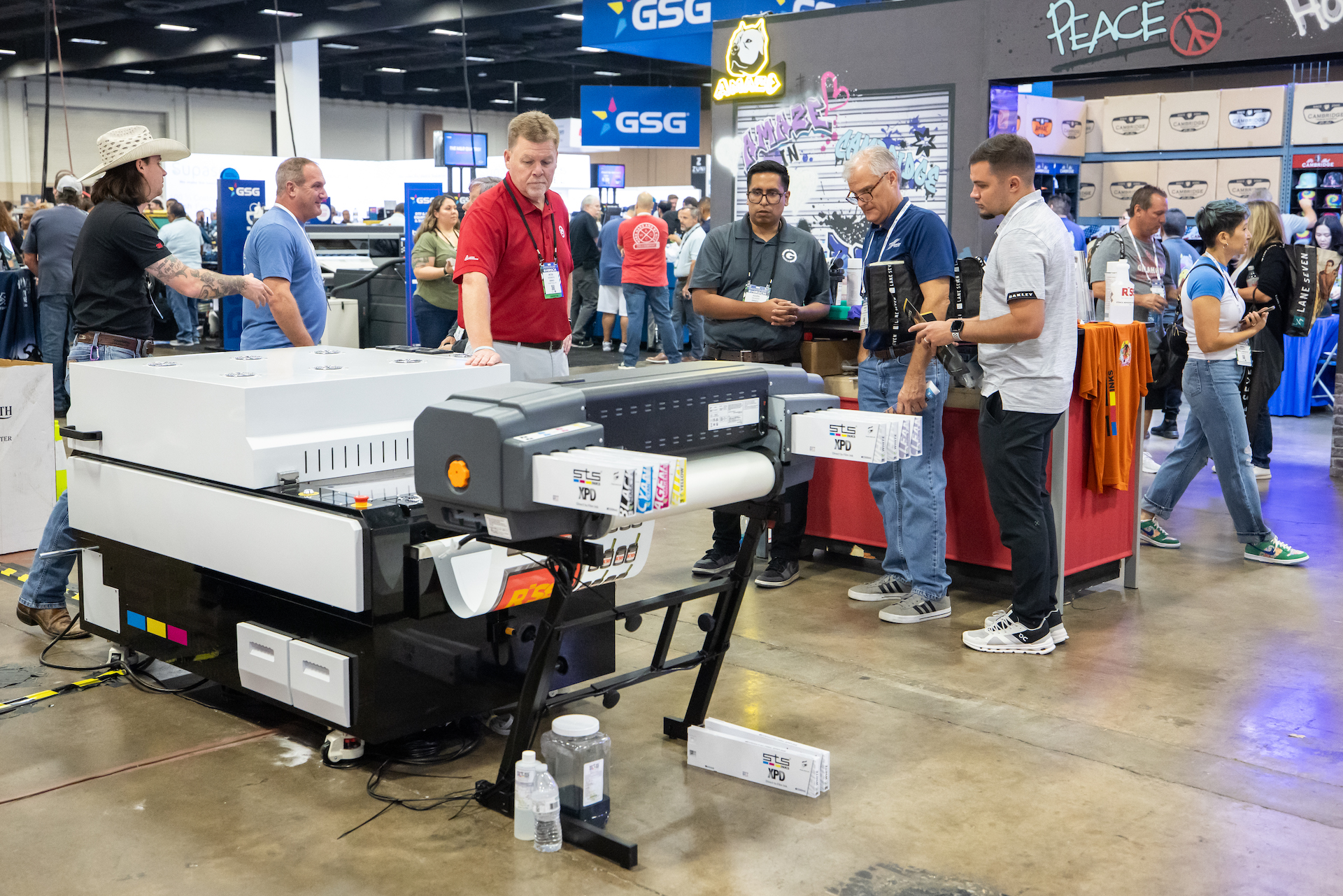 Direct-to-film (DTF) printer decorated apparel