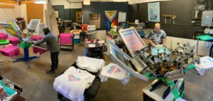 Transfigure screen printing press