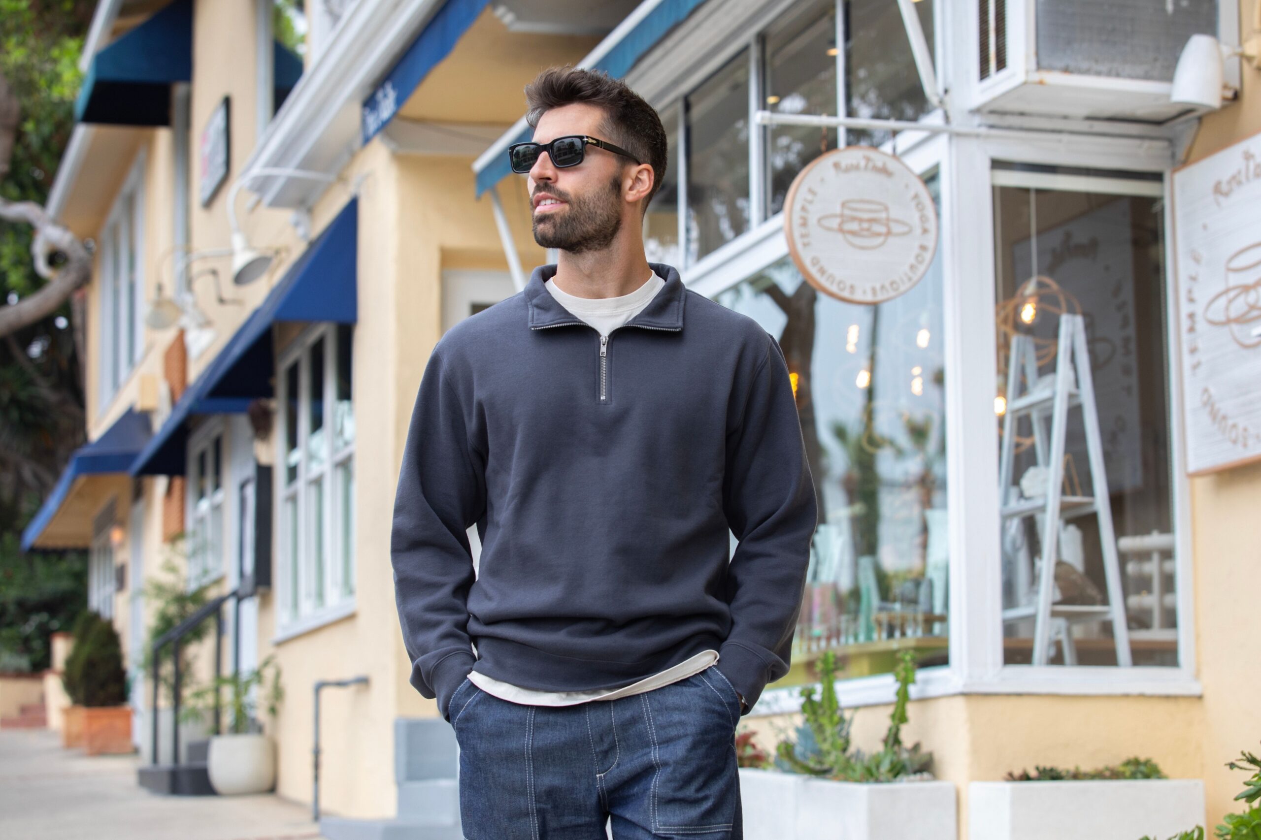 Independent Trading Co.'s Midweight Quarter-Zip Sweatshirt.
