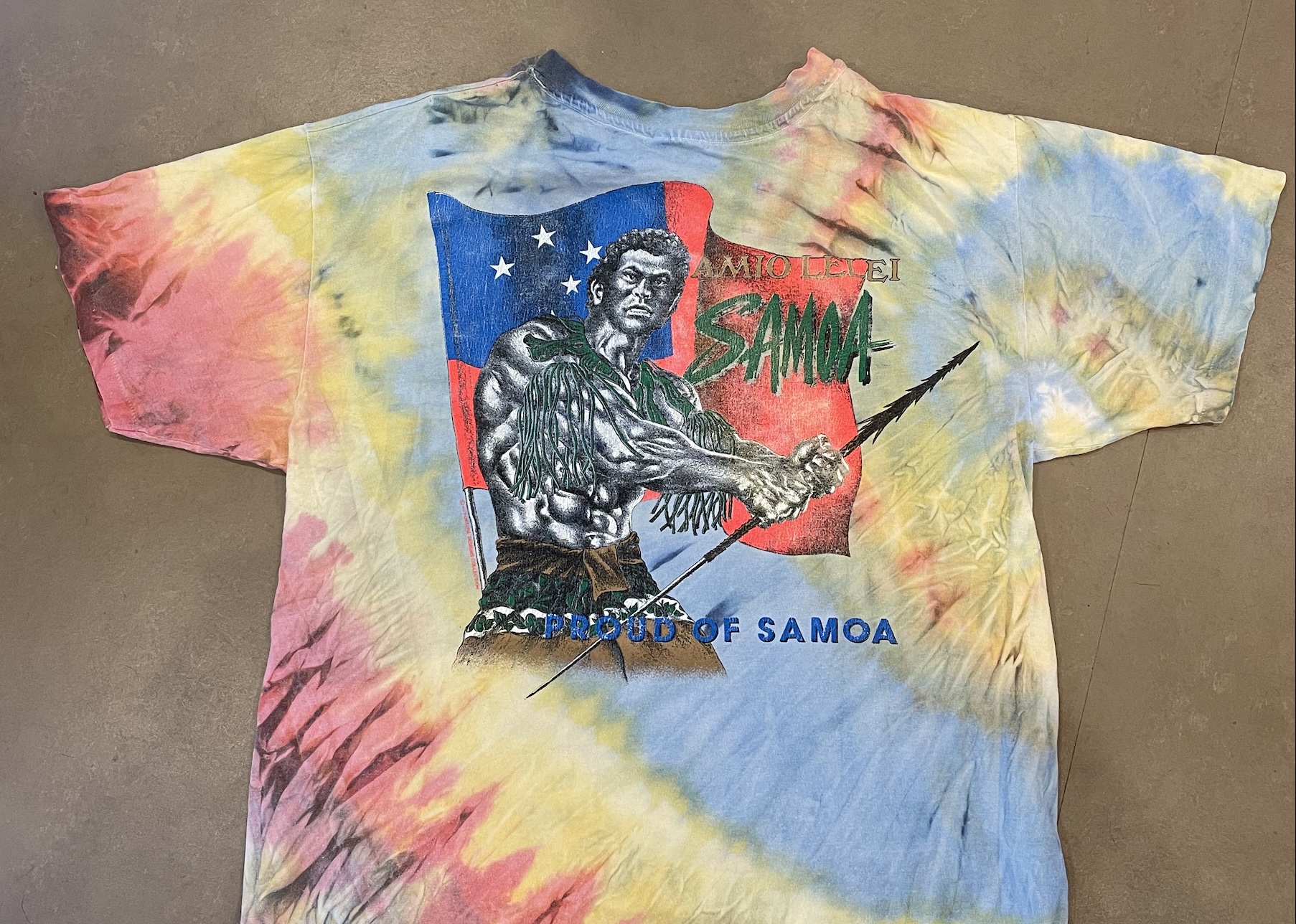 Custom decorated tie-dye T-shirt