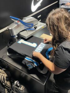 Heat pressing names on jerseys