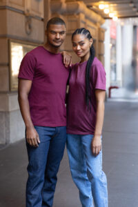 Models in heavyweight T-shirts Threadfast Apparel