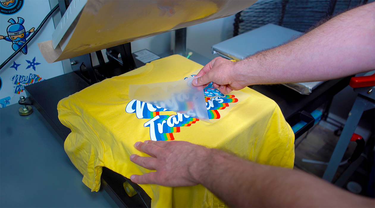 Ninja Transfers custom DTF transfer and heat press
