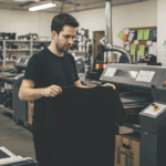 Custom decorated apparel shop large merch order