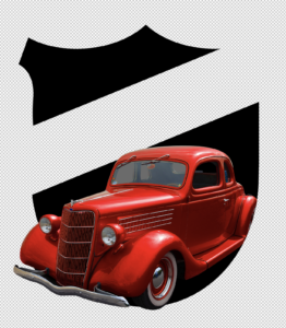 Placing the car for a T-shirt design