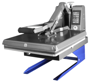 Heat Press with threading capability for apparel decoration