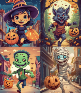 Generative AI results for Halloween T-shirt Design Dane Clements