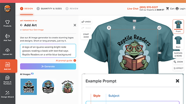 Ninja Printhouse AI Art Tool