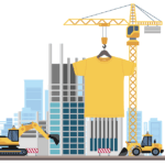 T-shirt construction decorated apparel