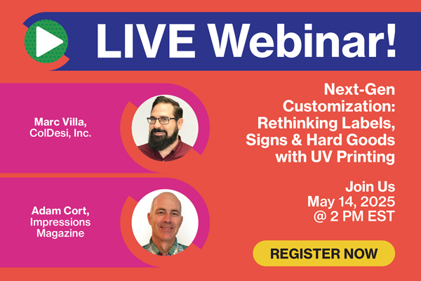 Impressions ColDesi UV DTF merchandise decorating Webinar Banner