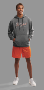 Model wearing athleisure