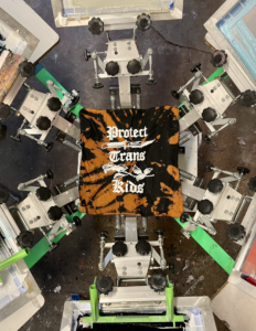 Transfigure screen printing press